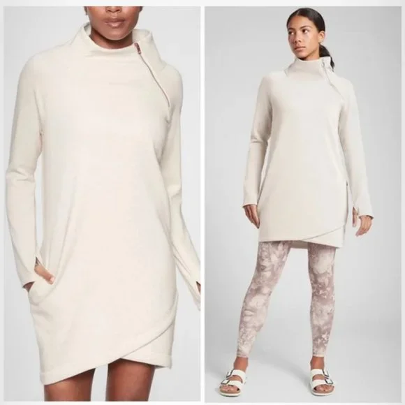 Athleta Cozy Karma Asymmetrical Dress, Small - Picture 1 of 11